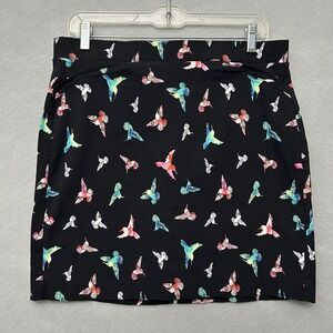 Zoe & Phoebe Hummingbird Shorts Skort Women's M Athleisure Cute Quirky Cheerful
